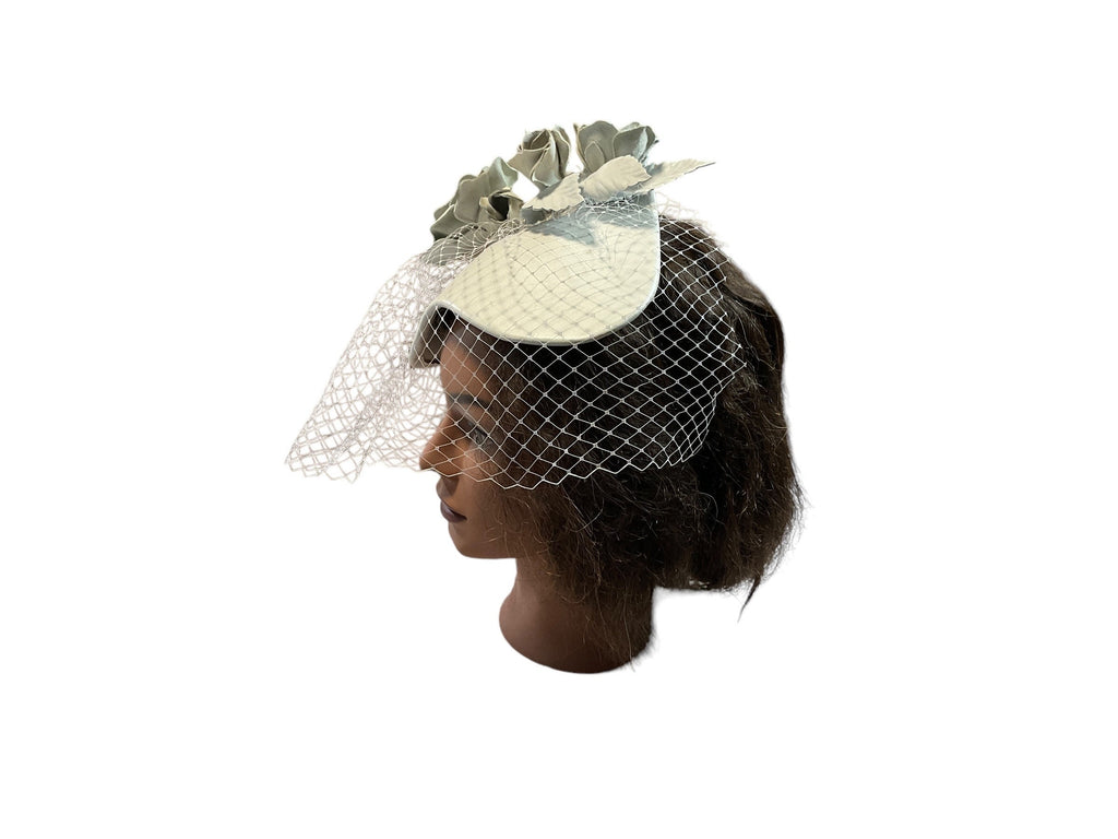 Ivory Leather Bride Fascinator
