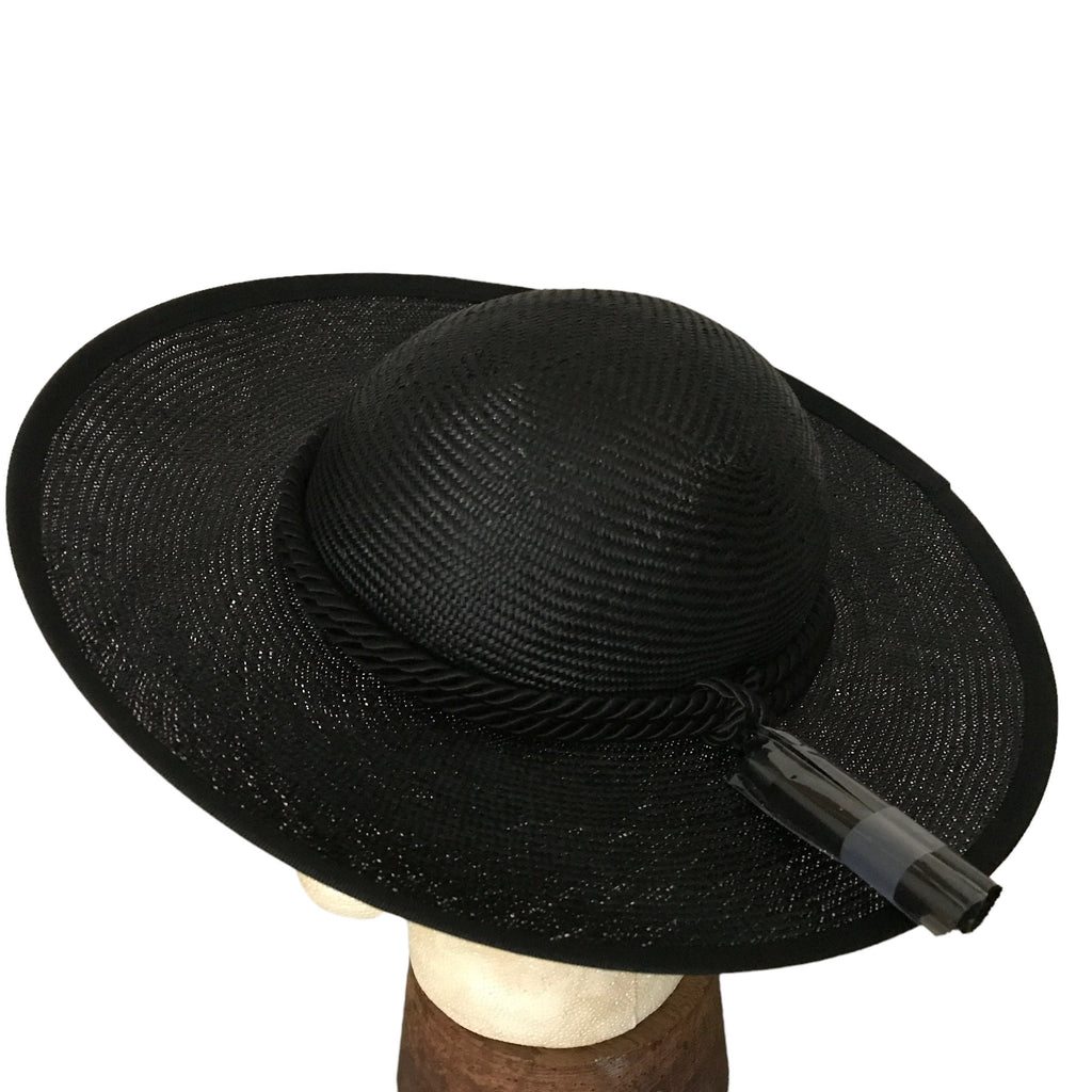 BLACK Straw "Saturno" Capello Romano