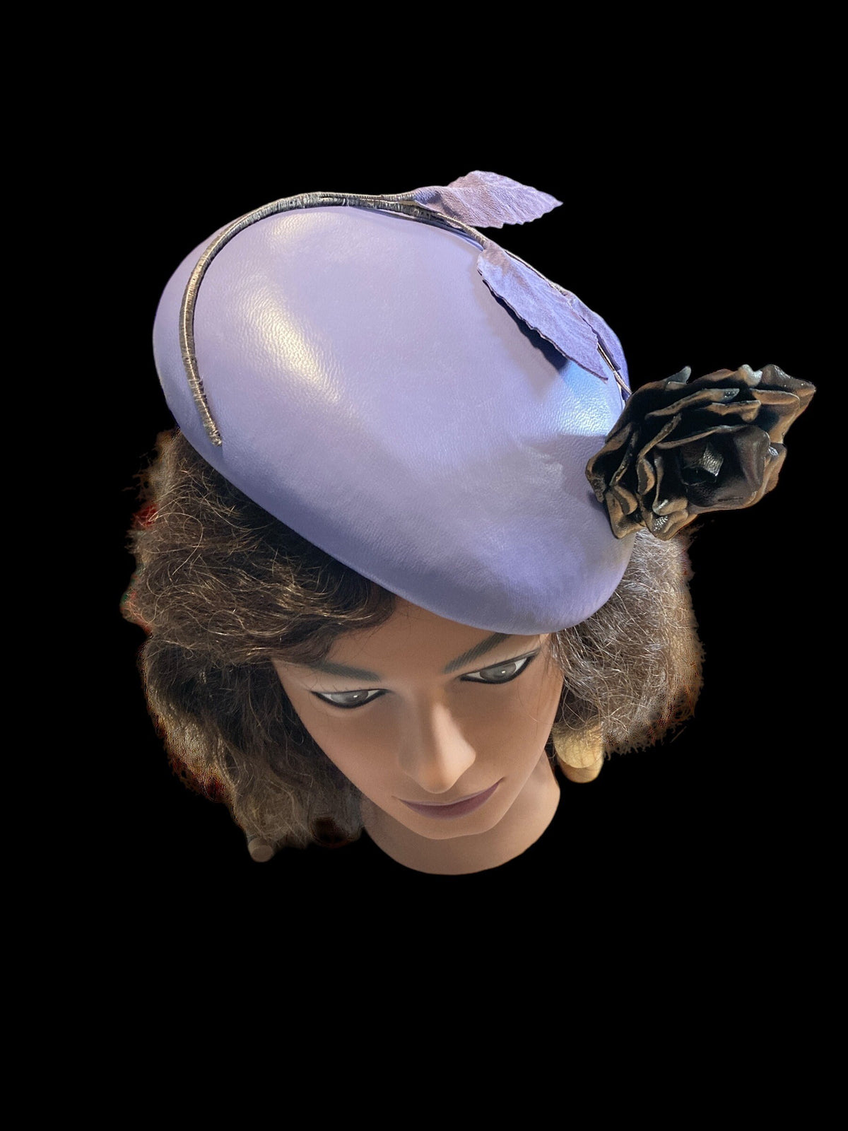 Lavender Leather Fascinator
