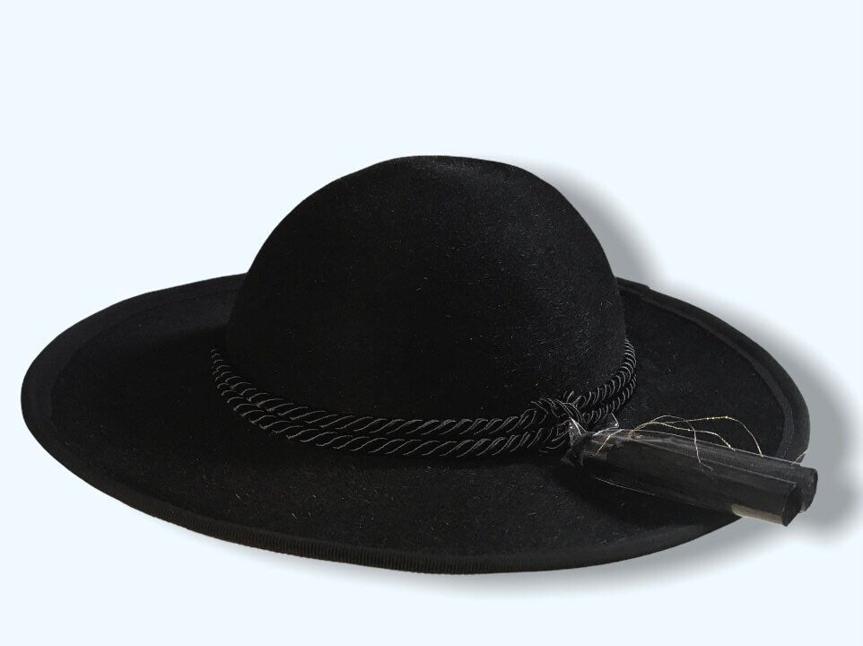 BLACK Rabbit Felt Capello Romano / Saturno