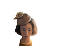 Brown Leather Fascinator