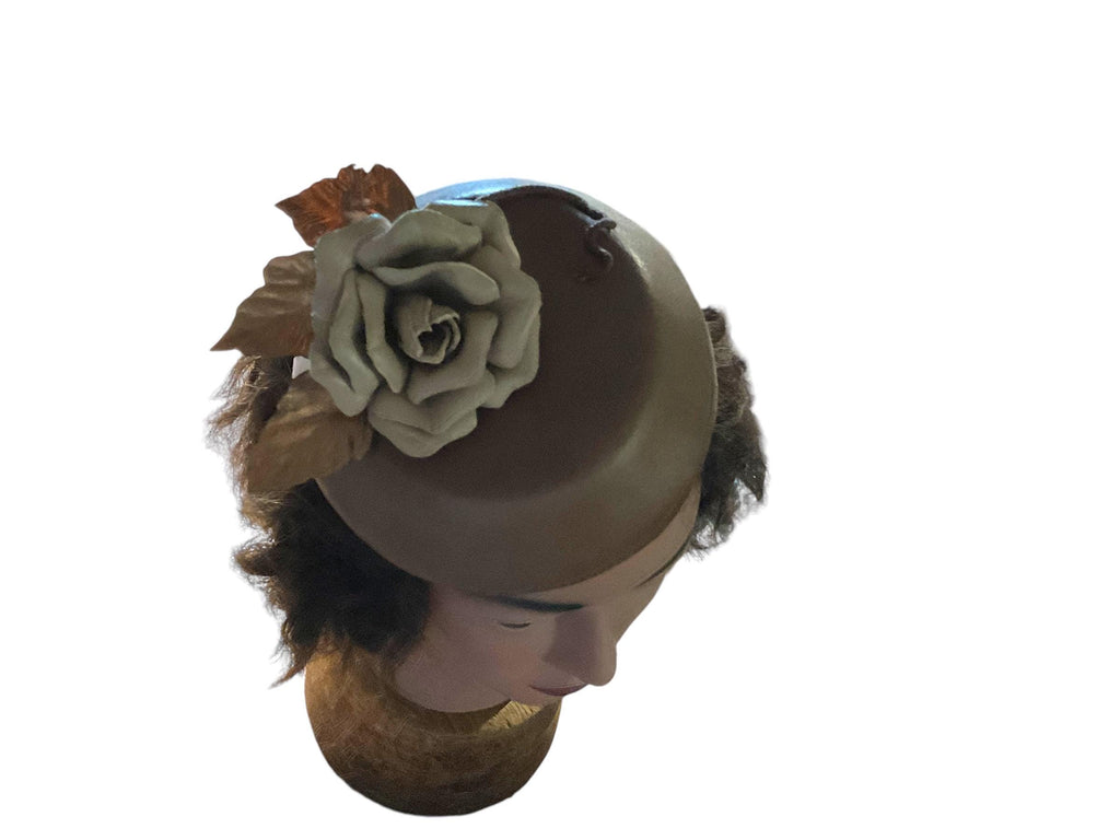 Brown Leather Fascinator