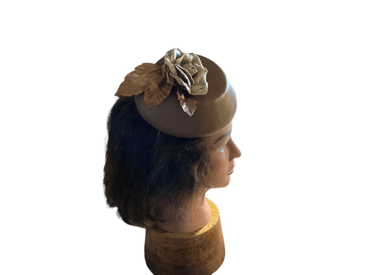 Brown Leather Fascinator