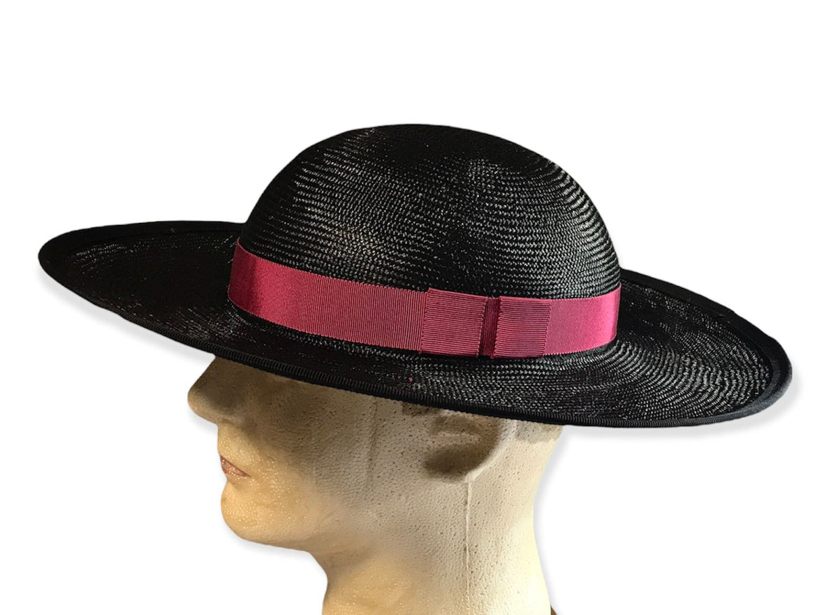 BLACK Straw "Saturno" Capello Romano