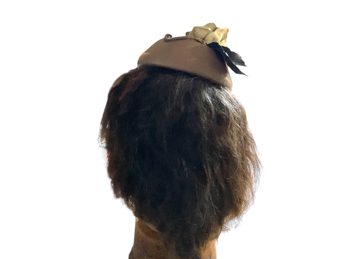 Brown Leather Fascinator