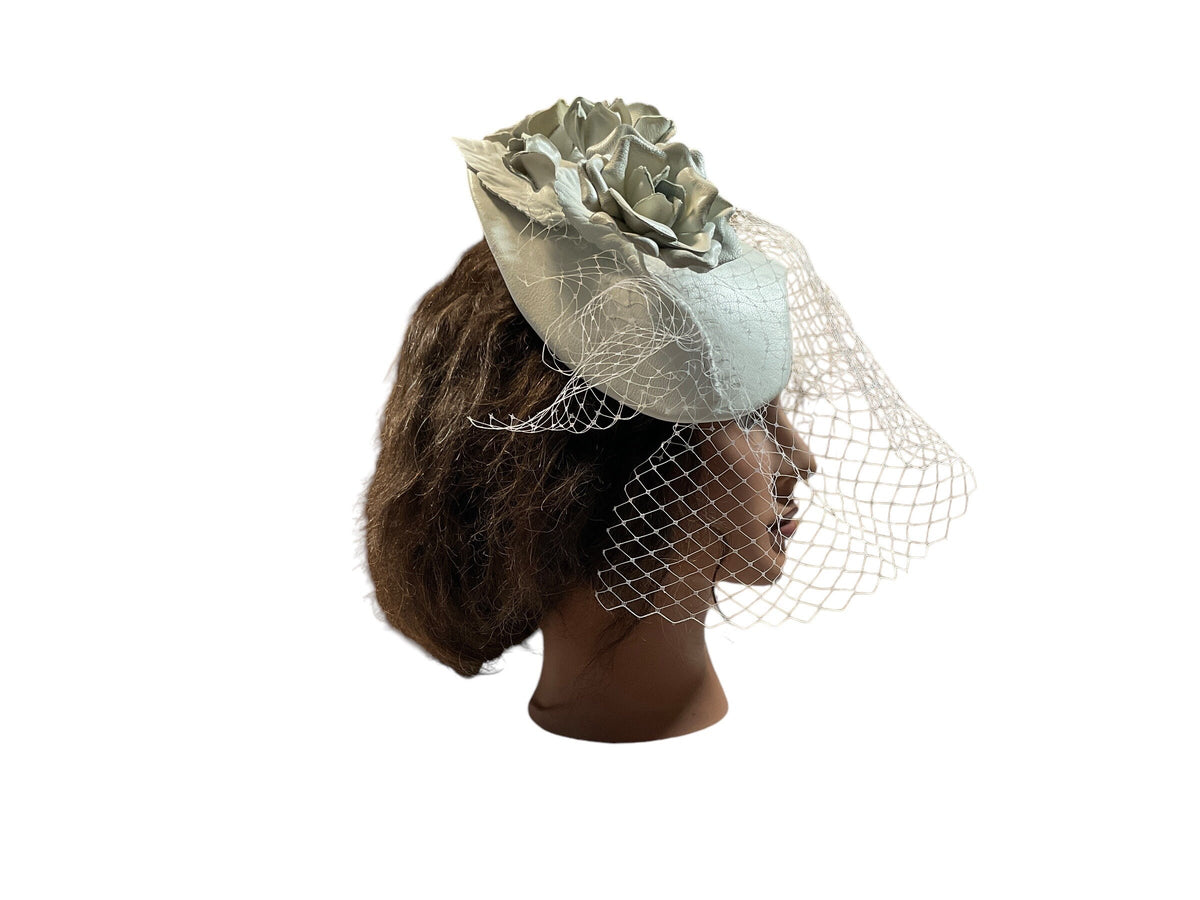 Ivory Leather Bride Fascinator