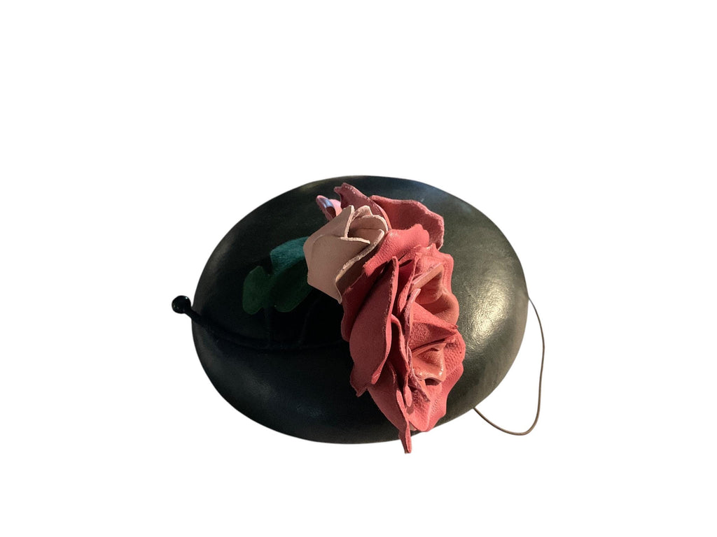 Tricolor Roses Leather Fascinator