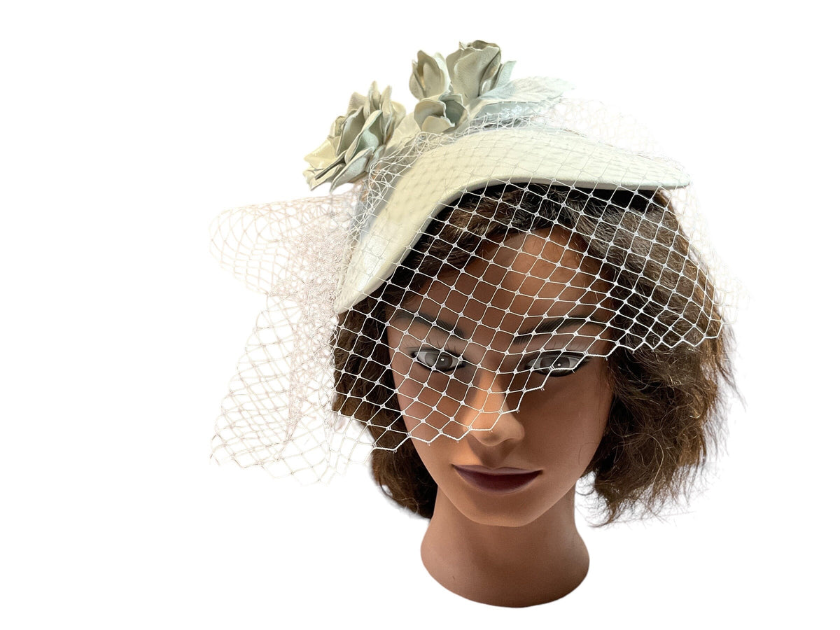 Ivory Leather Bride Fascinator