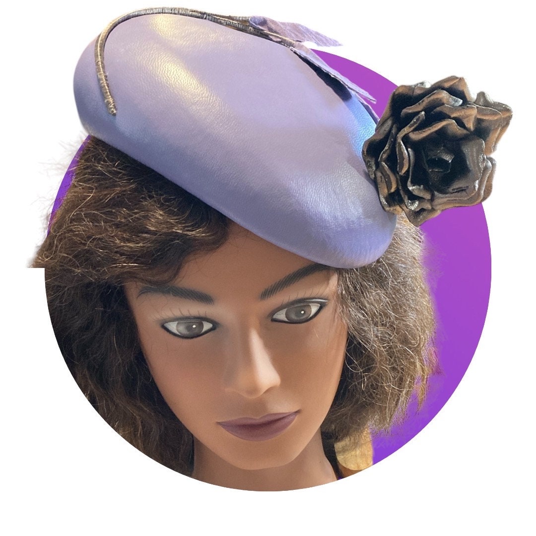 Lavender Leather Fascinator
