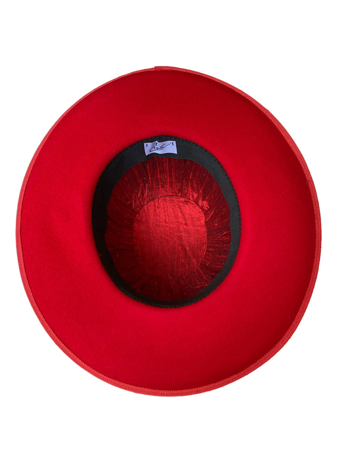 RED Wool Felt Saturno or Cappello Romano