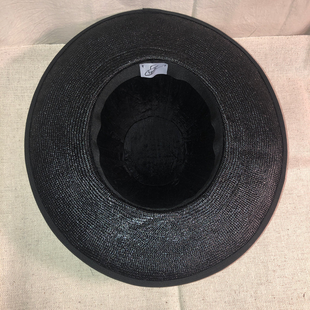 BLACK Straw "Saturno" Capello Romano